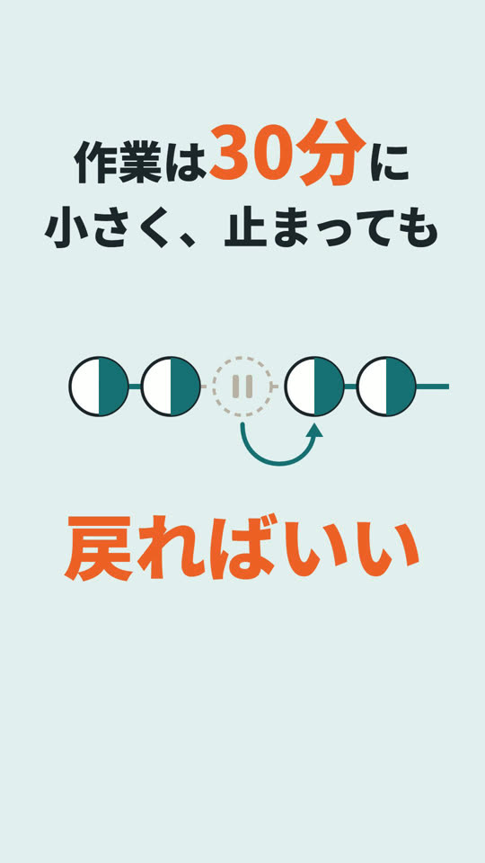 30分・止まっても戻ればいい